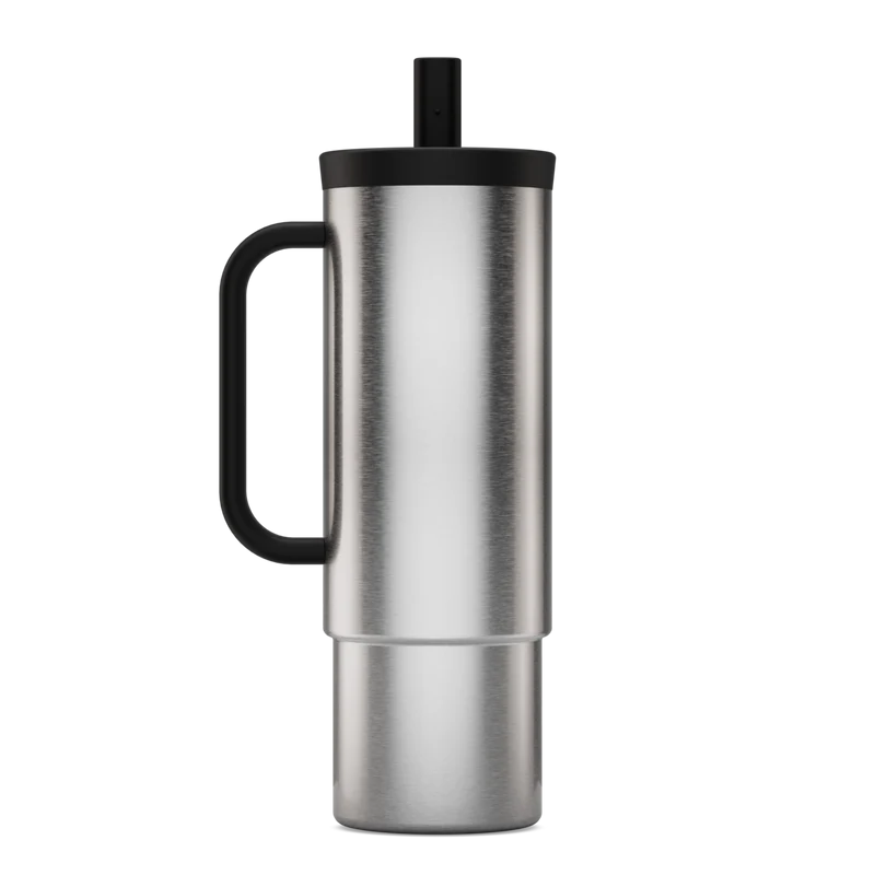 Straw Cup | Brushed Steel - 800 ml