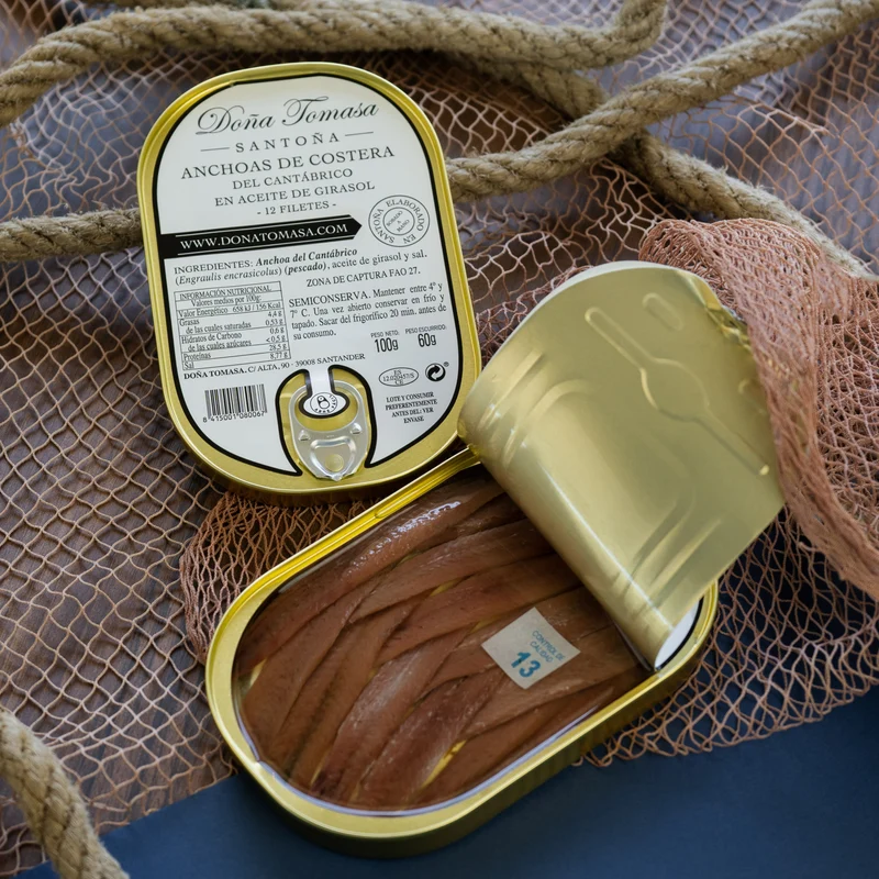 Anchoas de Costera «Doña Tomasa» (12 filetes grandes) 100g