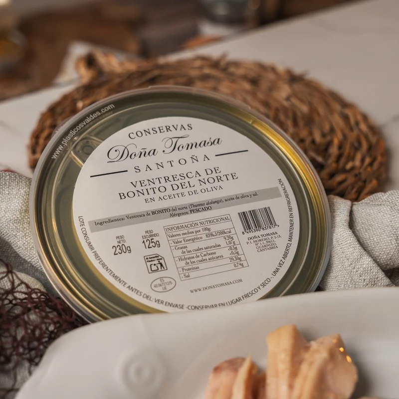 Pandereta de Ventresca de bonito del norte en aceite de Oliva 230g