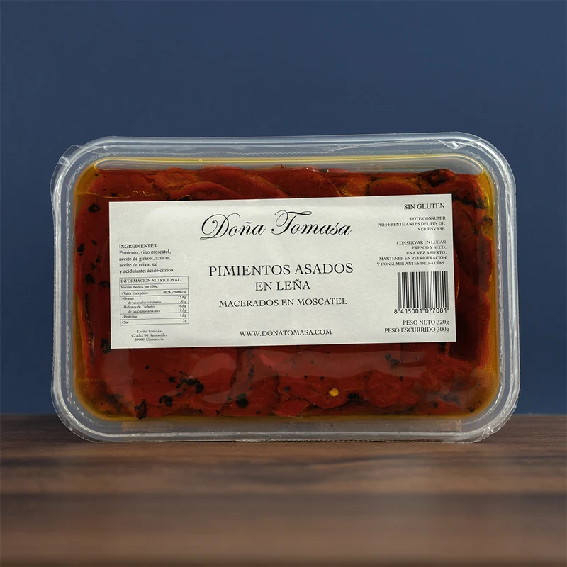 Pimientos Asados en Leña "al Moscatel" 320g
