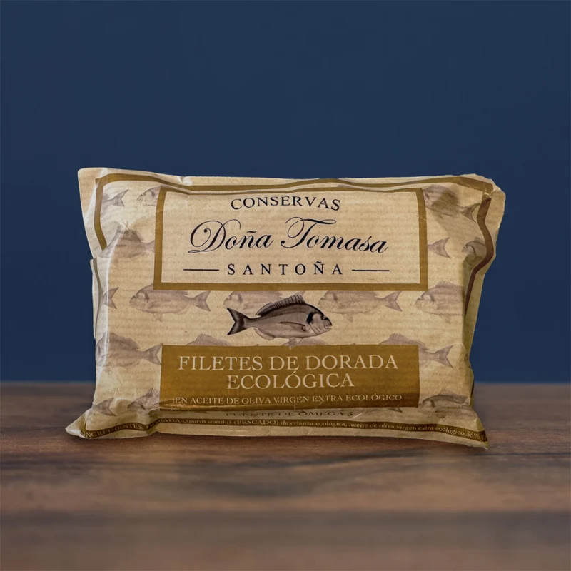 Filetes de dorada ecológica en AOVE 120g