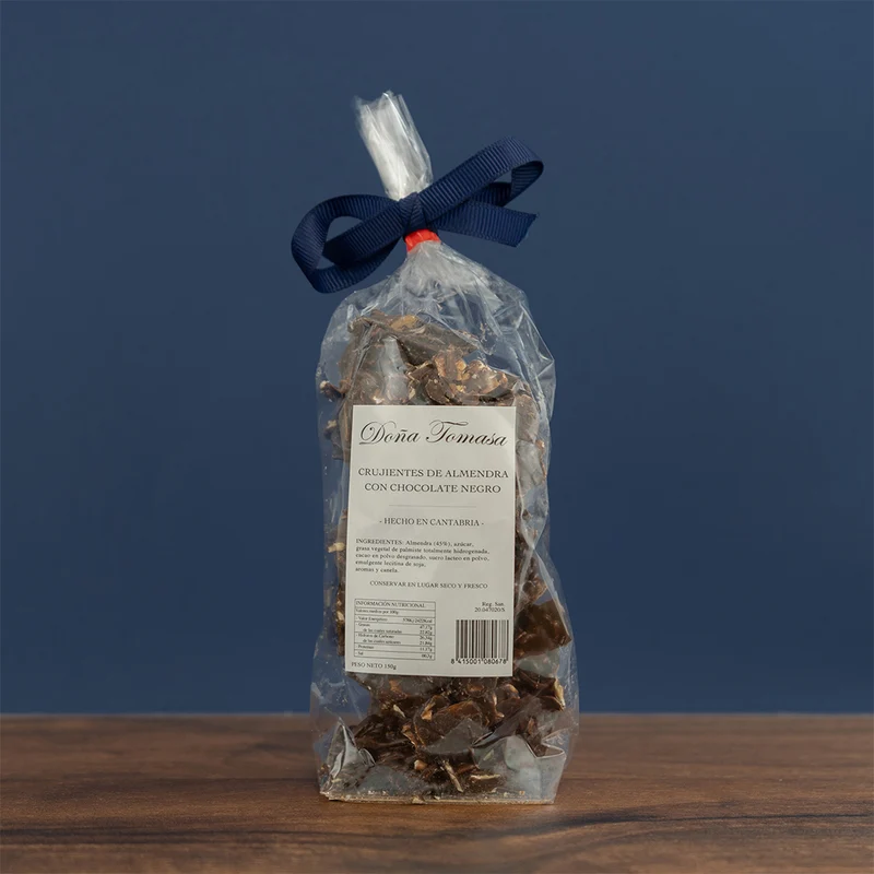 Rocas de almendra con chocolate negro 150g