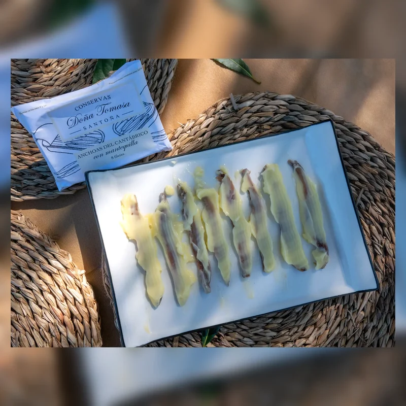 Anchoas de costera con mantequilla (8 filetes medianos) 80g