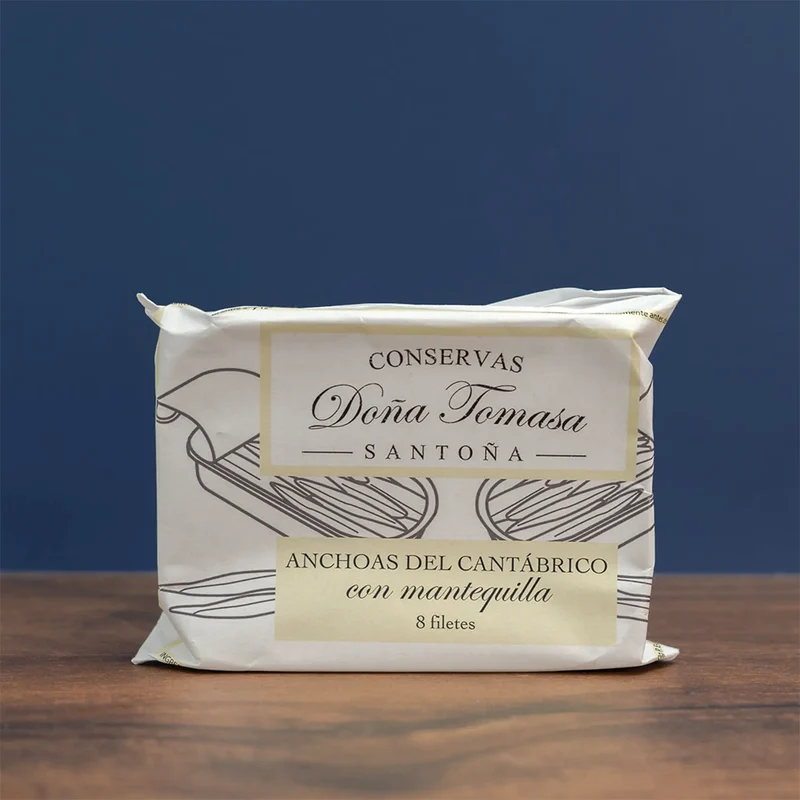 Anchoas de costera con mantequilla (8 filetes medianos) 80g