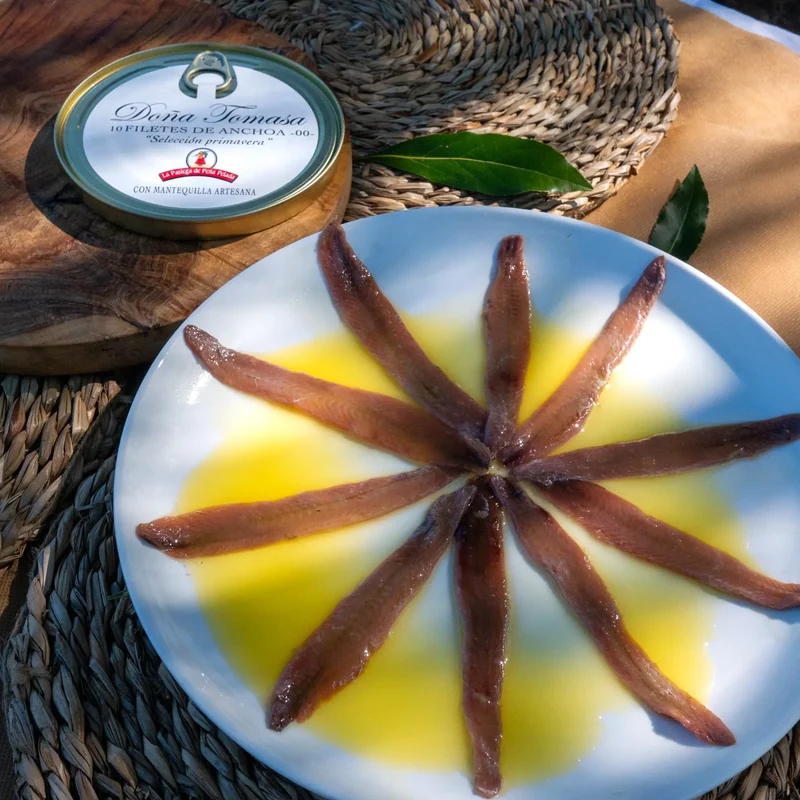 Anchoas "00" con mantequilla artesana (10 filetes muy grandes) 85g