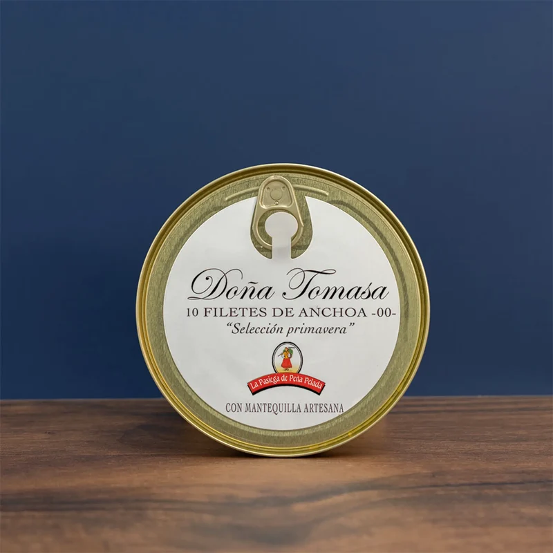 Anchoas "00" con mantequilla artesana (10 filetes muy grandes) 85g