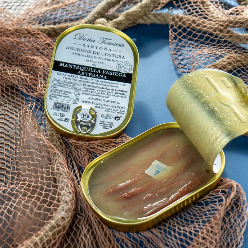 Anchoas de Costera con Mantequilla (10/12 filetes) grandes 115g