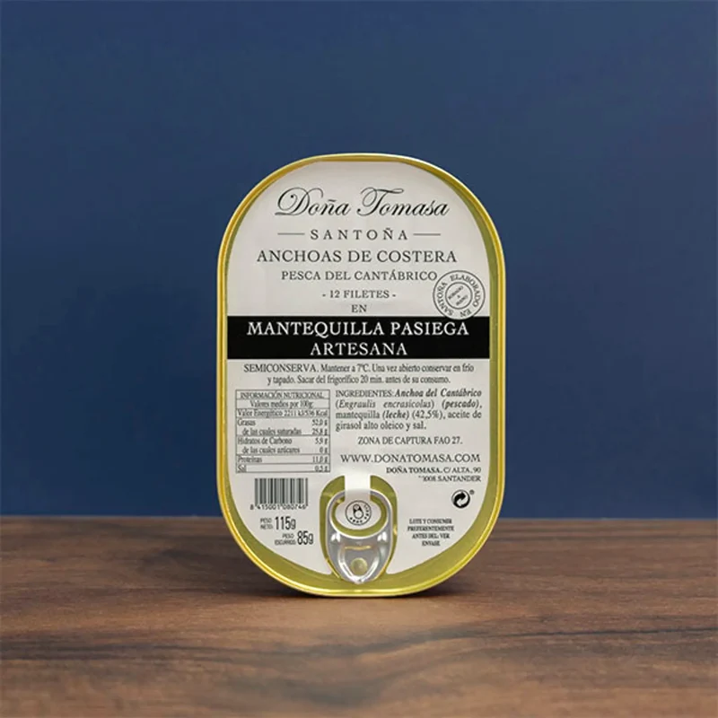 Anchoas de Costera con Mantequilla (10/12 filetes) grandes 115g