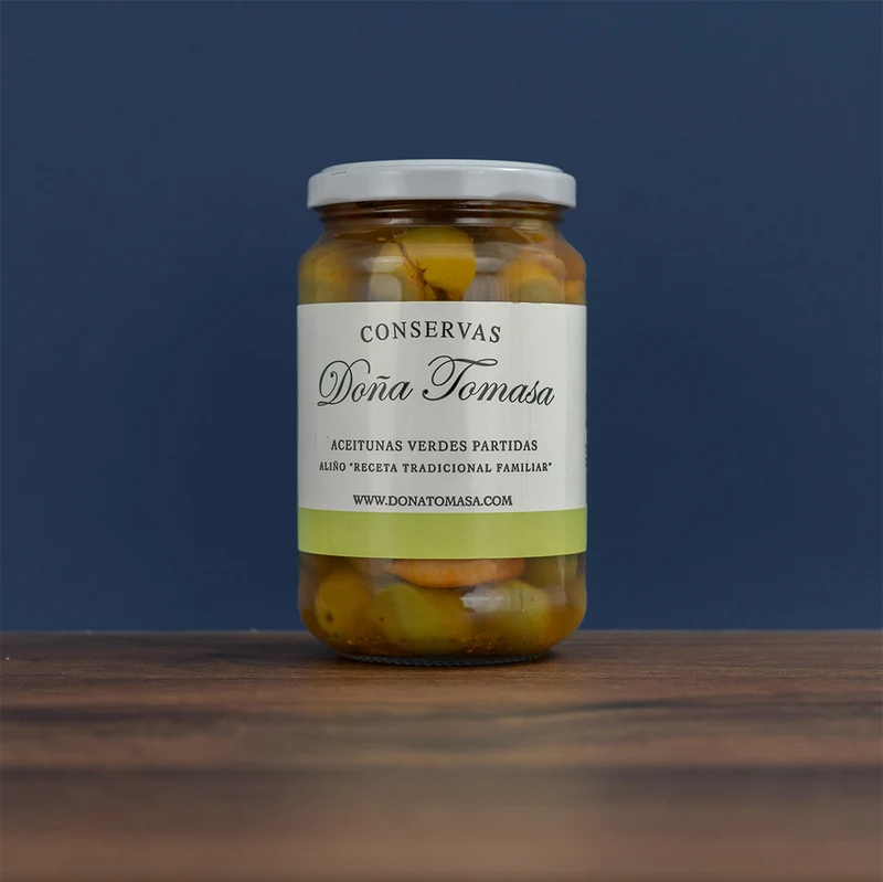 Aceitunas Partidas con Aliño Familiar 350g