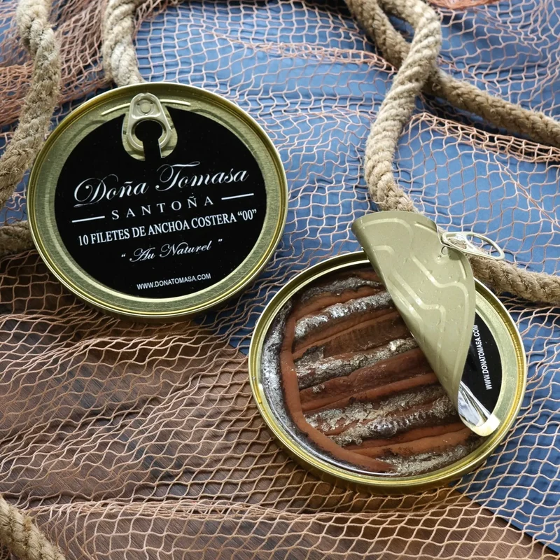Anchoas "00" au Naturel (10 filetes muy grandes) 150g