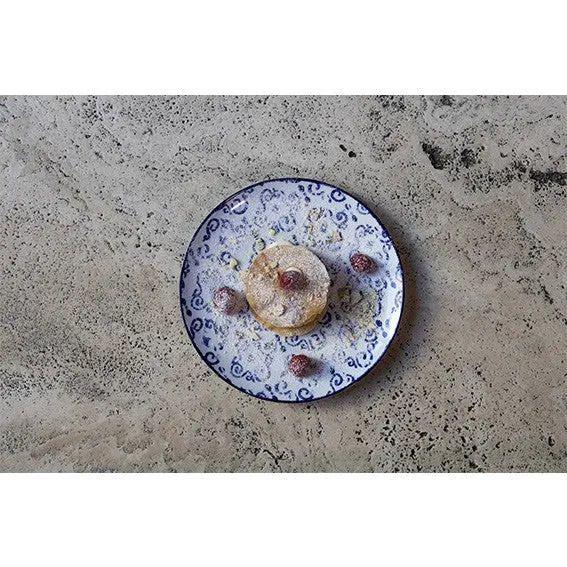 Plato postre de porcelana Antico Blu. ø19,5 cm - 6 Uds.