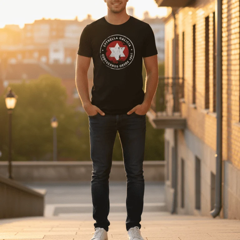 Camiseta negra Estrella Galicia Edición Limitada "Cerveceros desde 1906"
