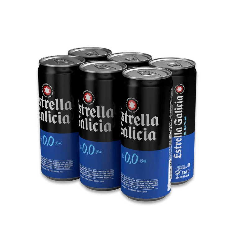 Estrella Galicia 0,0, 24 latas de 33 cl
