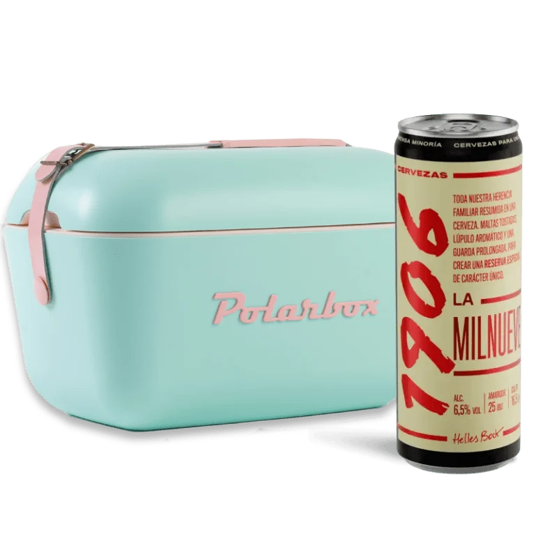 Verano Vintage: Nevera Polarbox Verde + 24 Latas 1906 La Milnueve