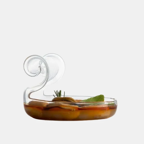 Lata oval vidrio. 12 x 8 x 10 cm. 150 ml - 1 ud.