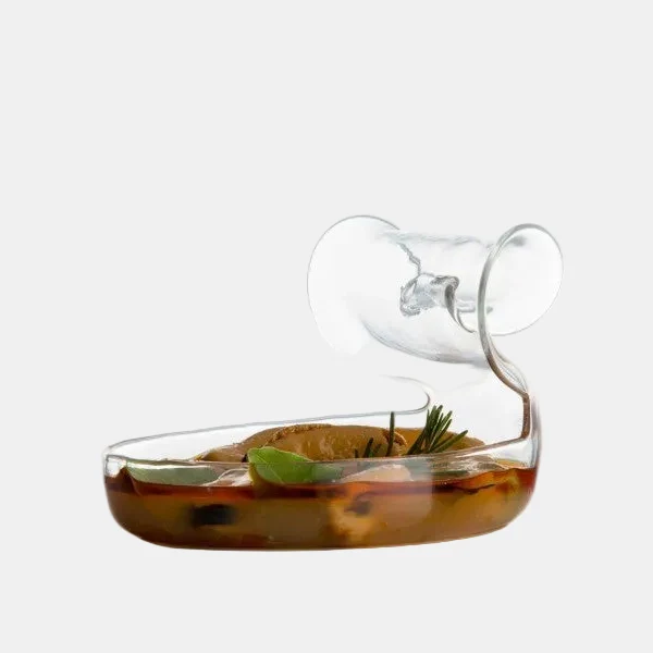 Lata oval vidrio. 12 x 8 x 10 cm. 150 ml - 1 ud.