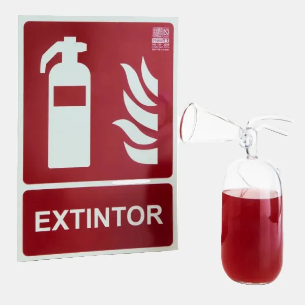 Vaso "thirst extinguisher". 13 x 9 x 19 cm - 1 ud.