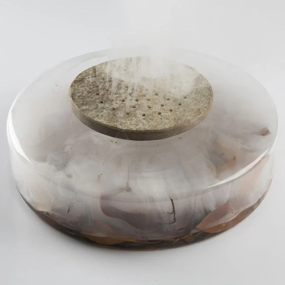 Soporte de cristal "Mise en scene". ø28 x 8,5 cm - 1 Ud.
