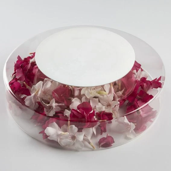 Soporte de cristal "Mise en scene". ø28 x 8,5 cm - 1 Ud.
