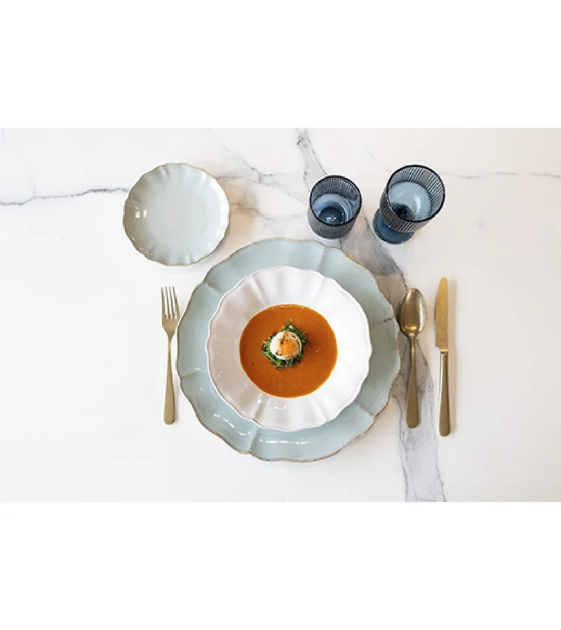Plato Hondo de Pasta Alentejo Blanco 24 cm - 6 uds.