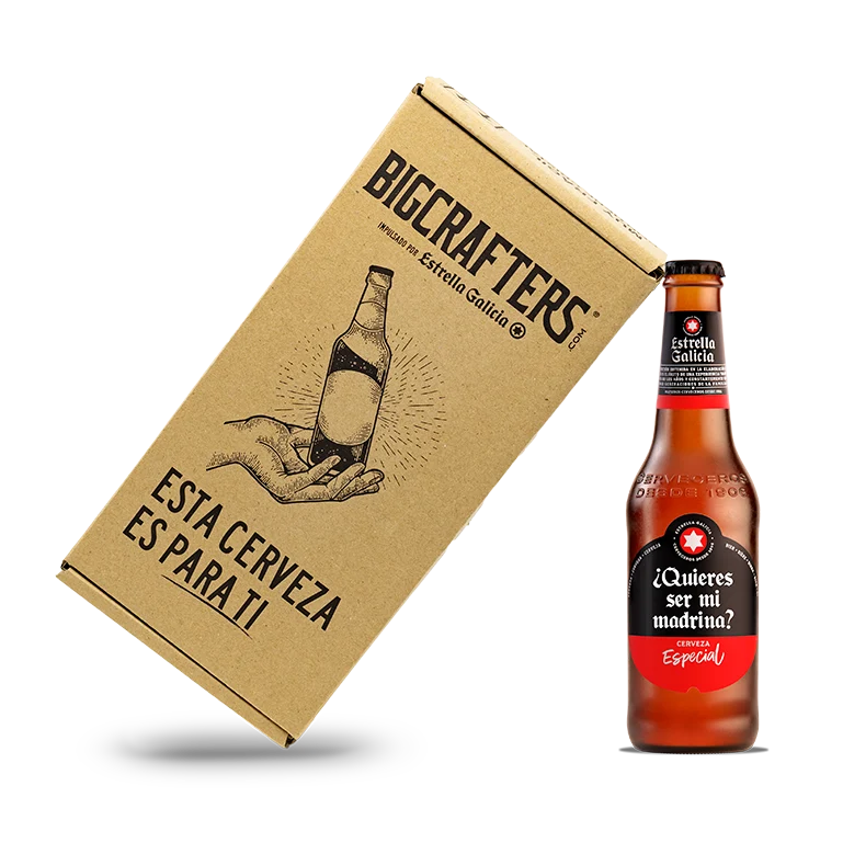 Estrella Galicia Etiqueta personalizada, botella 33 cl