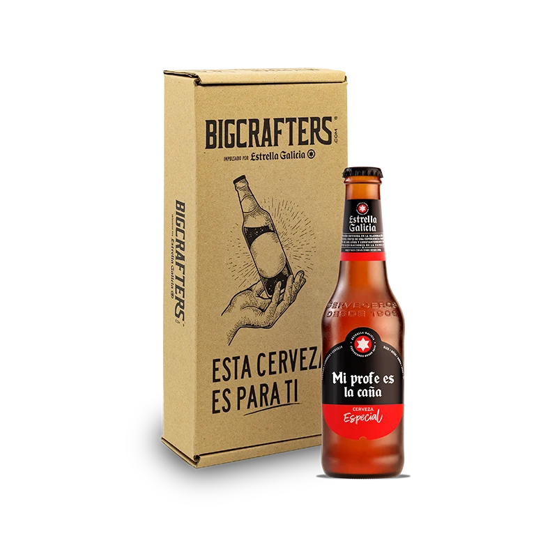 Estrella Galicia Etiqueta personalizada, botella 33 cl