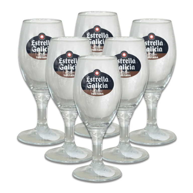 Pack de 6 copas de Estrella Galicia 0,0 Tostada