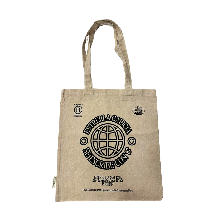 Totebag Estrella Galicia se escribe con B