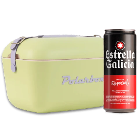 Verano Vintage: Nevera Polarbox Lima + Frigopack Estrella Galicia Especial