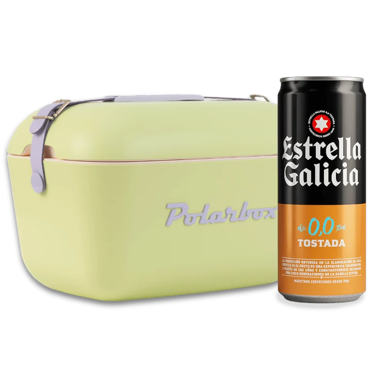Verano Vintage: Nevera Polarbox Lima + Frigopack Estrella Galicia 0,0 Tostada