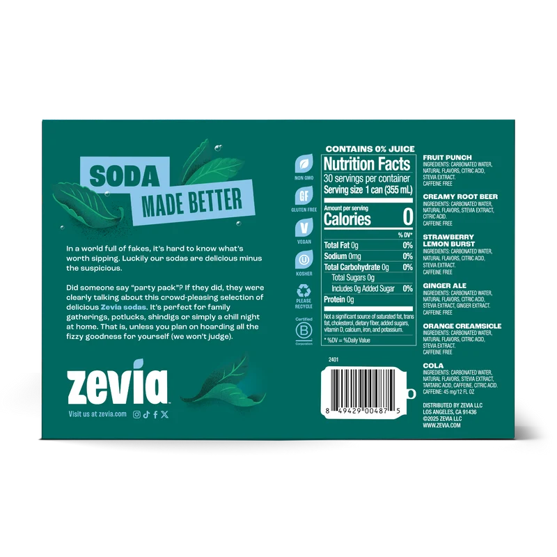 Zevia 6 Flavor Soda Variety Pack