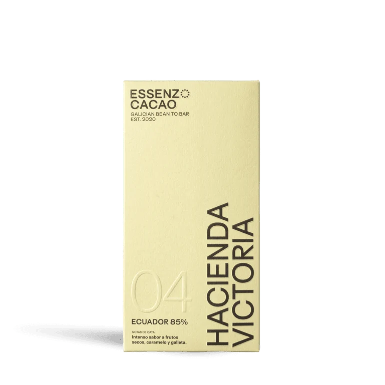 Chocolate Hacienda Victoria Essenzo Ecuador 85% de Essenzo Cacao, 1 tableta de 80 g
