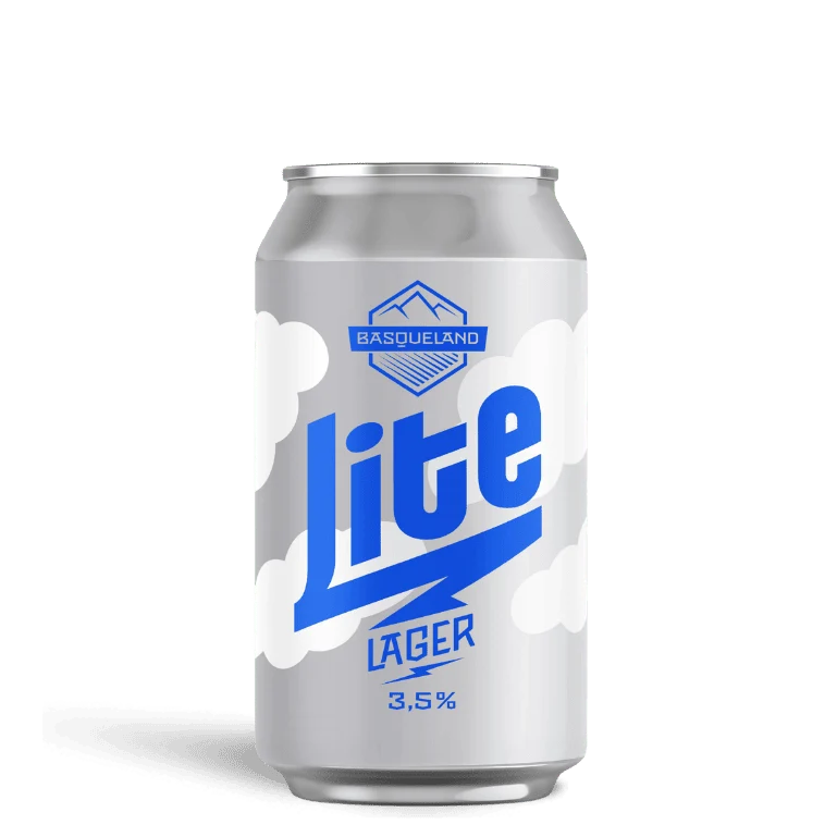 Basqueland Lite Lager, lata de 33 cl