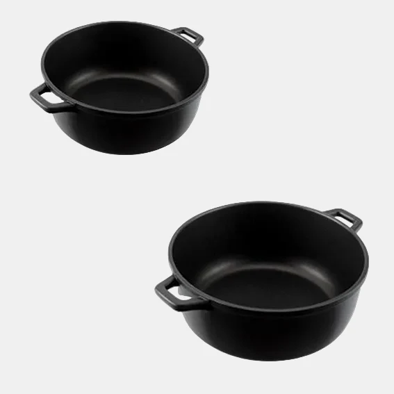 Cazuela alta sin tapa de aluminio fundido. Varias medidas - 1 Ud.
