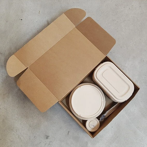 Caja mixta de cartón kraft para entregas microcanal. Varias medidas y unidades - 100 Uds.