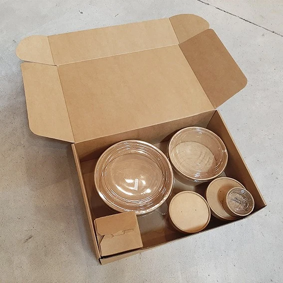 Caja mixta de cartón kraft para entregas microcanal. Varias medidas y unidades - 100 Uds.