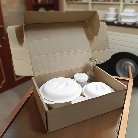 Caja mixta de cartón kraft para entregas microcanal. Varias medidas y unidades - 100 Uds.