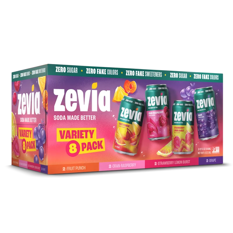 4 Flavor Fruity Soda Variety Pack