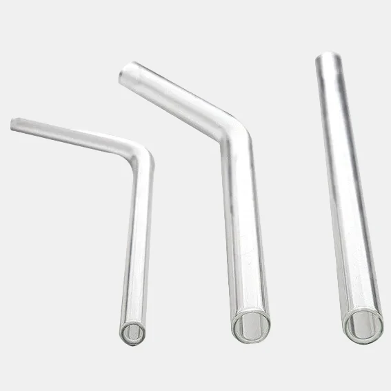 Pajita de borosilicato. Varias medidas, formas (24 Uds)