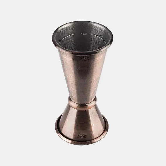 Medidor doble acero inox mate 2/4 cl. Varios colores (1 Ud)