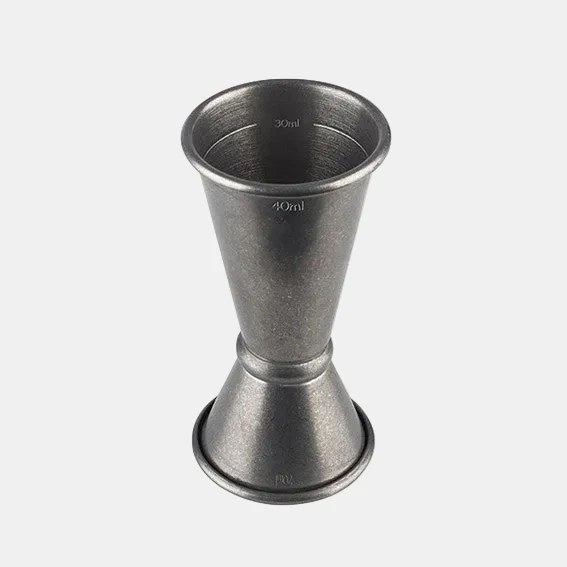 Medidor doble acero inox mate 2/4 cl. Varios colores (1 Ud)