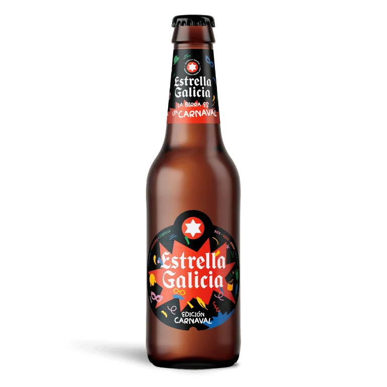 Estrella Galicia edición Carnaval con copa Atlántica