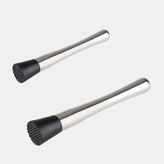 Muddler acero inox brillante y cabeza de silicona dentada ø3,5x20,5 cm (1 Ud)