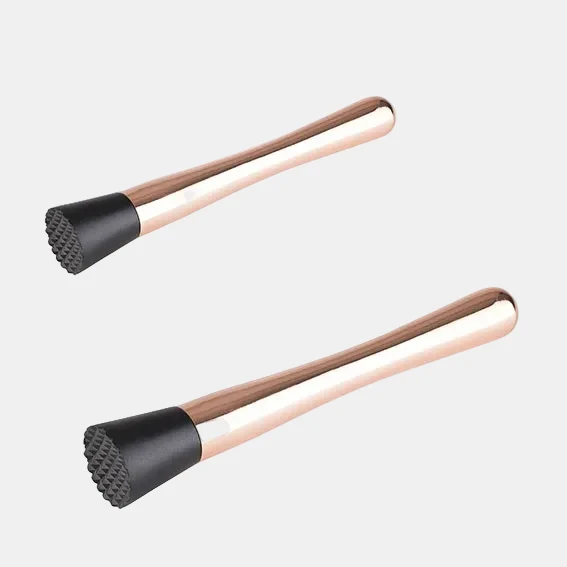 Muddler acero inox brillante y cabeza de silicona dentada ø3,5x20,5 cm (1 Ud)