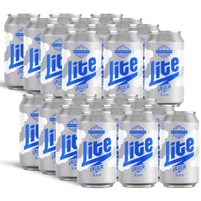 Basqueland Lite Lager, 24 latas de 33 cl