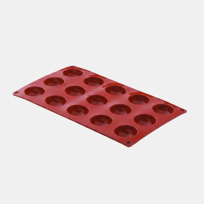 Molde de silicona con cavidades semiesféricas