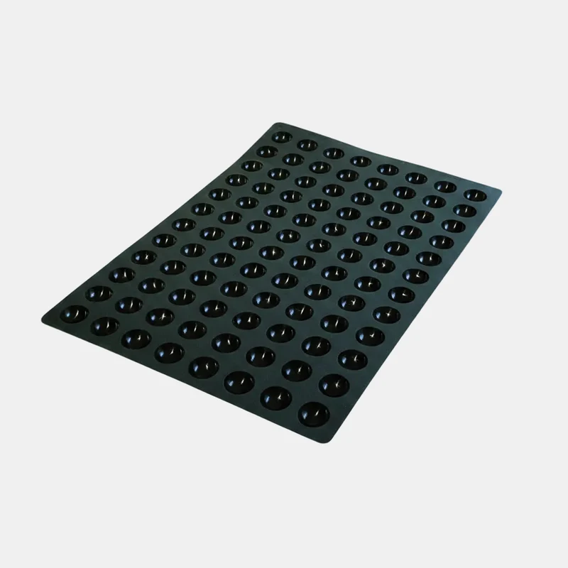 Molde de silicona con cavidades semiesféricas