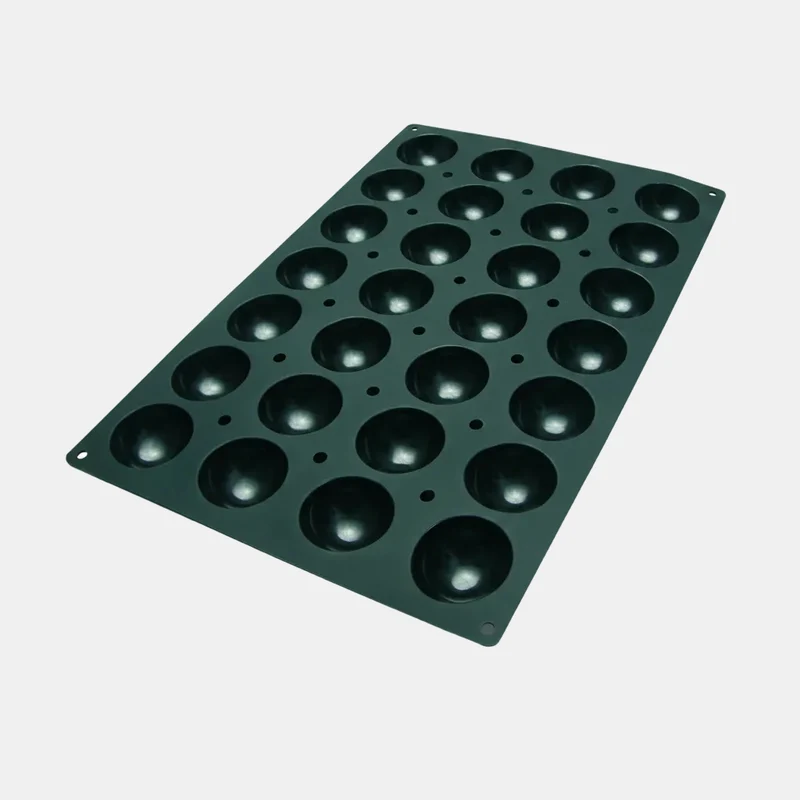 Molde de silicona con cavidades semiesféricas