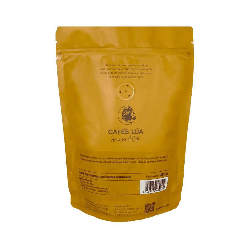 Café de especialidad origen Colombia Supremo de Cafés Lúa, 250 g