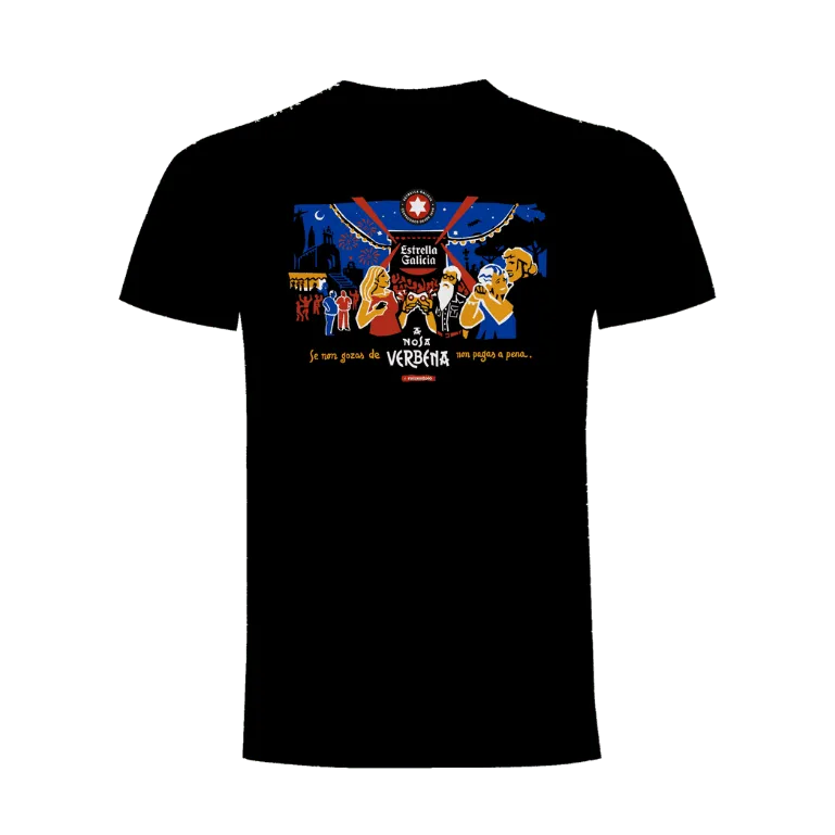 Camiseta Estrella Galicia x ReiZentolo Negra